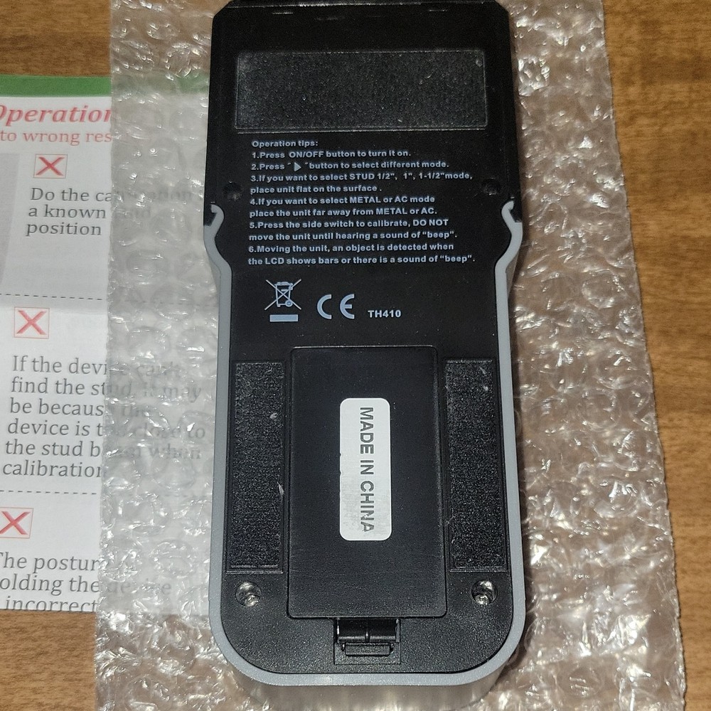 Wall Stud Finder, Multi-Mode TH410 Metal & Wood Detection – New, Open Box