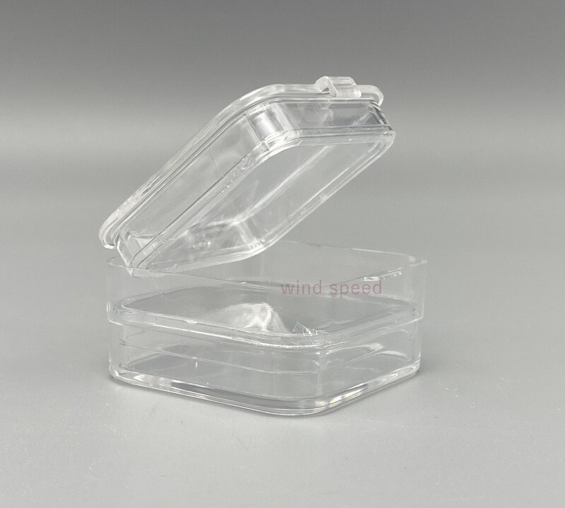 1 PC Hinged Display Boxes Elastic Membrane Fragile Chip Storage Case 5*5*2.5cm