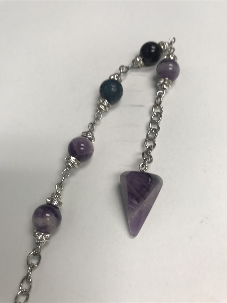 Amethyst Pendulum Chain With Tree Spirt Communication 355