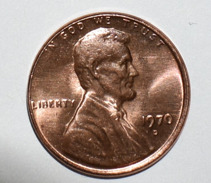 1970 D Missing Letters Broad Strike Error Multi Error Uncirculated Red