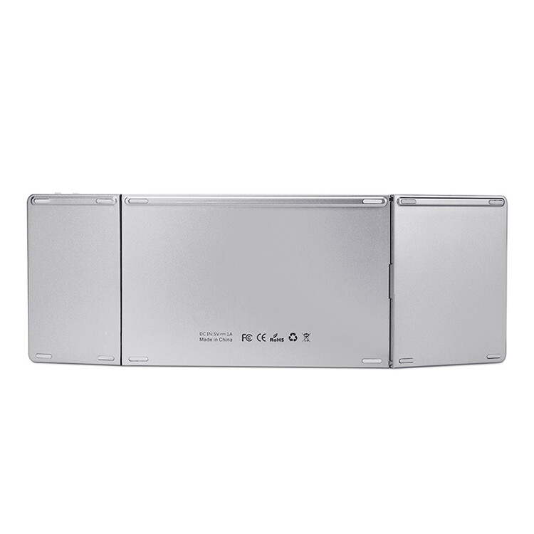 MOJO-HOME Bluetooth Wireless Folding Keyboard with Touchpad SILVER