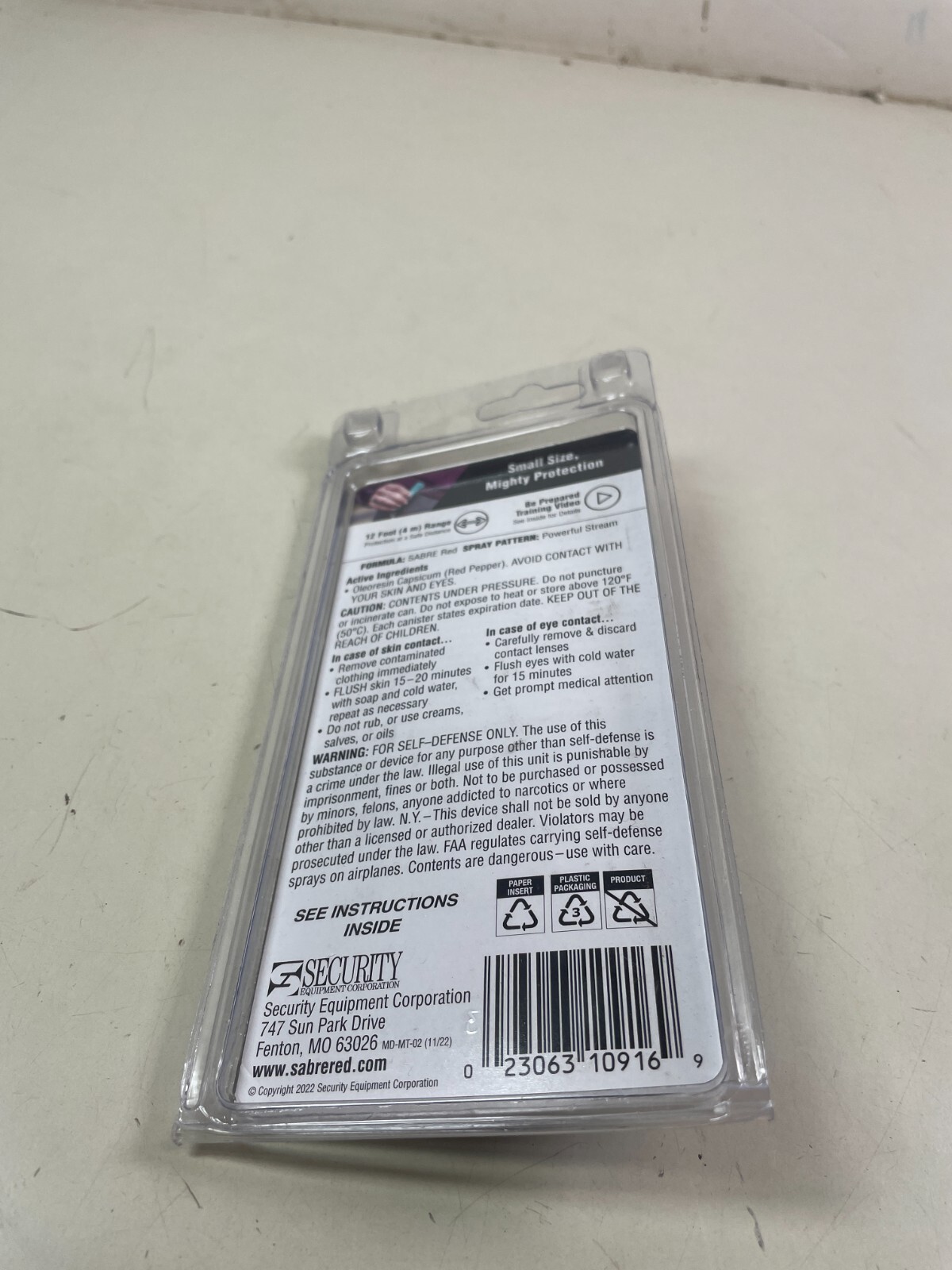 Sabre Mighty Discreet Mini Personal/Self Protection Pepper Spray MD-MT-02