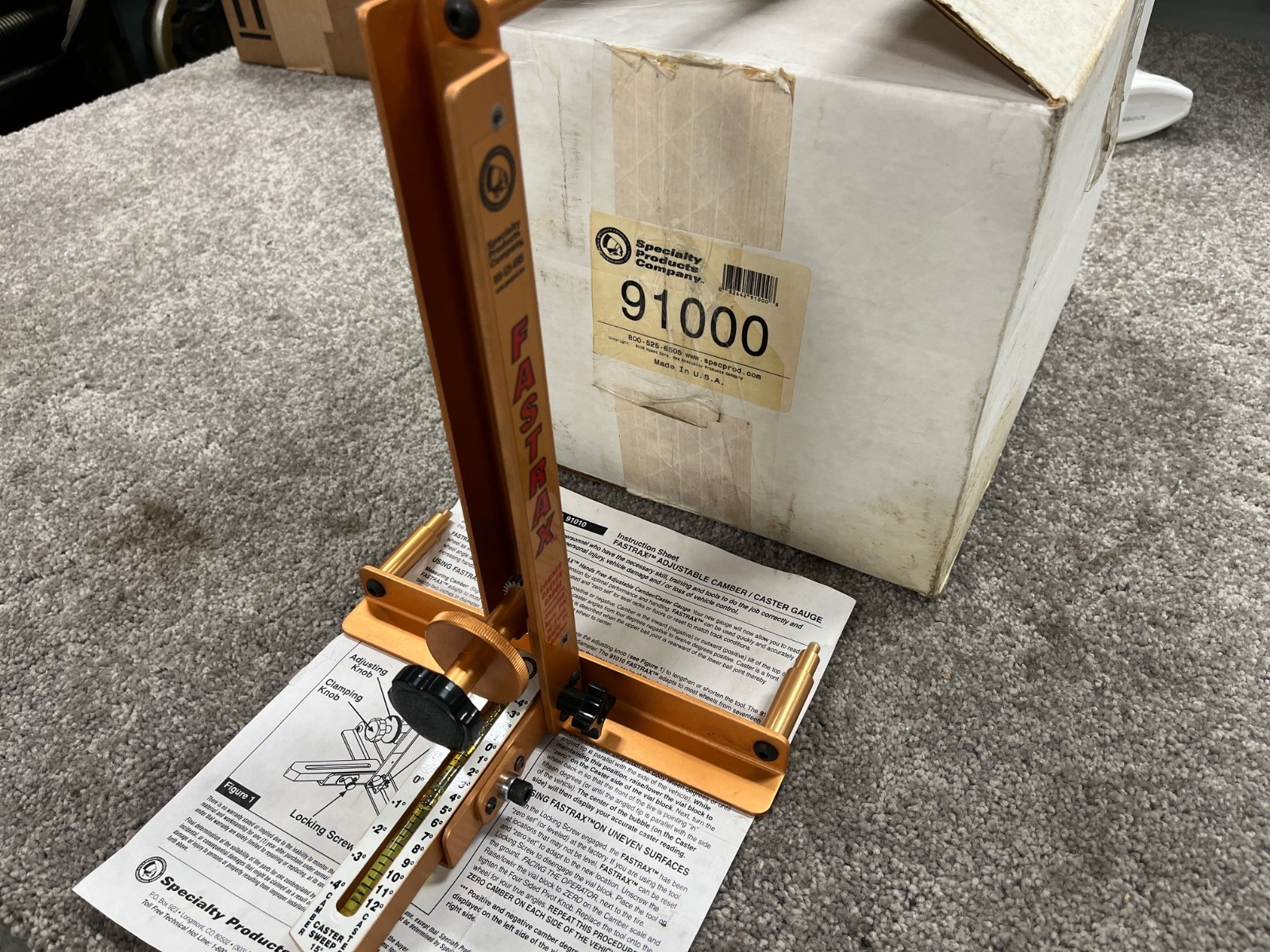 SPECIALTY PRODUCTS COMPANY FASTRAX 91000 FRONT END ALIGNMENT TOOL CASTER CAMBER