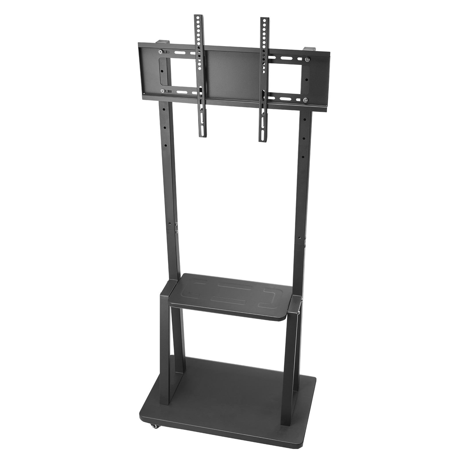 32 to 75 Inch TVs Rolling TV Stand Mobile TV Cart Holds Up to 150 lbs Black