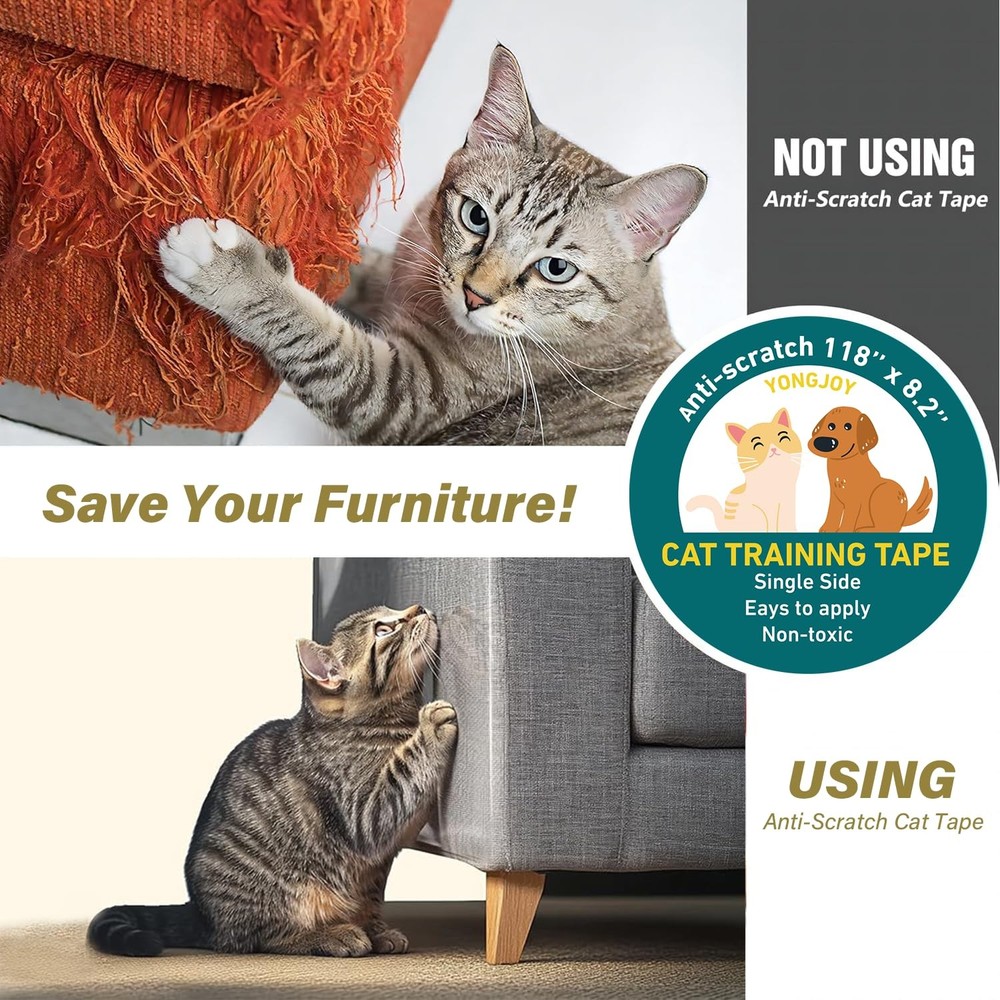 Door Protector from Dog Scratching - Cat Scratch Door Frame Single Side Adhes...