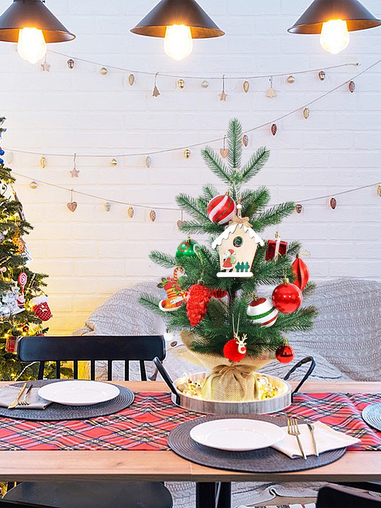 ↑Artificial Xmas Tree 50cm Exquisite Simulation Decorative Xmas Tree Household