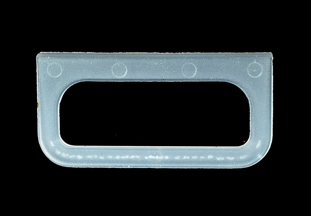 100 Pack - Wide Hollow Pull Tabs for Window Screens - Black / Clear