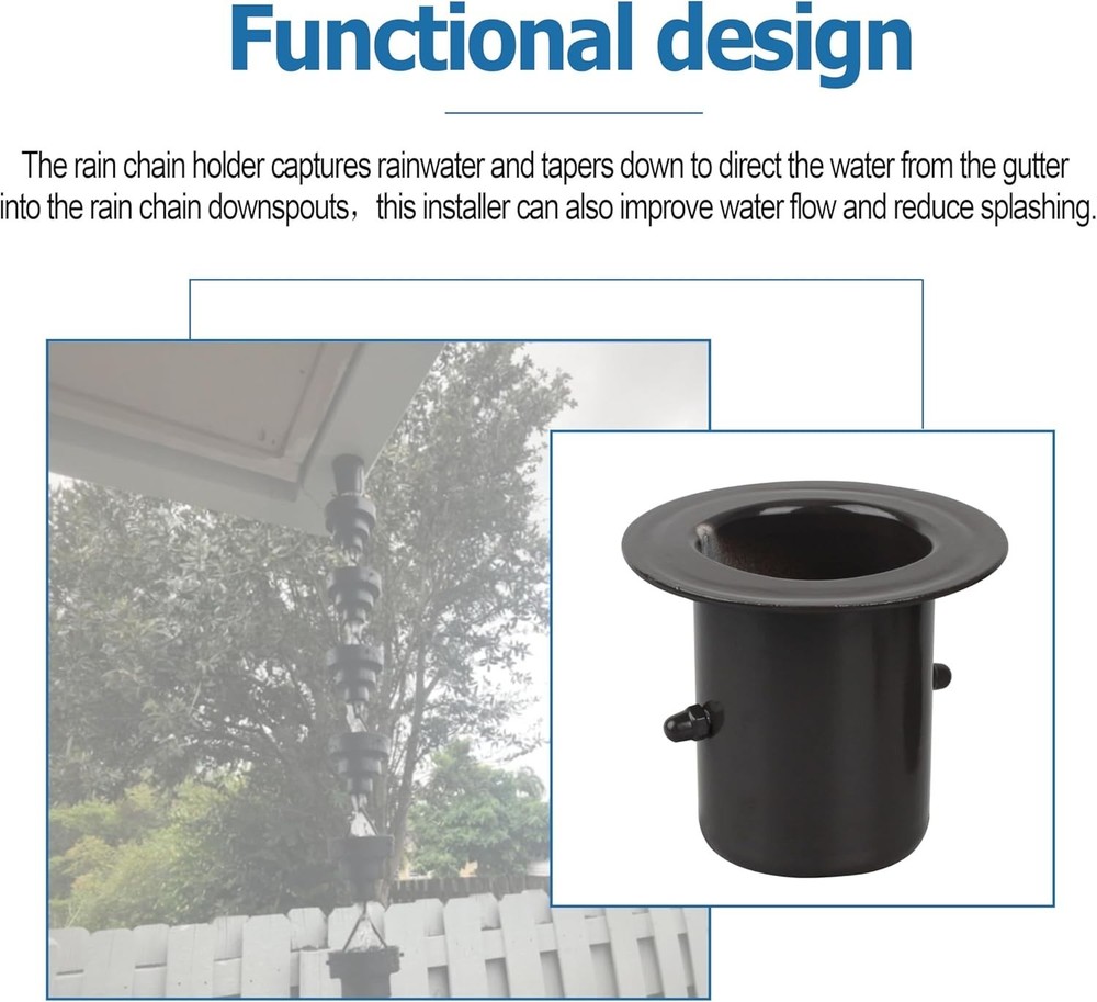 Efficient Water Channeling Gutter Adapter Set for Modern Rain Chain Systems