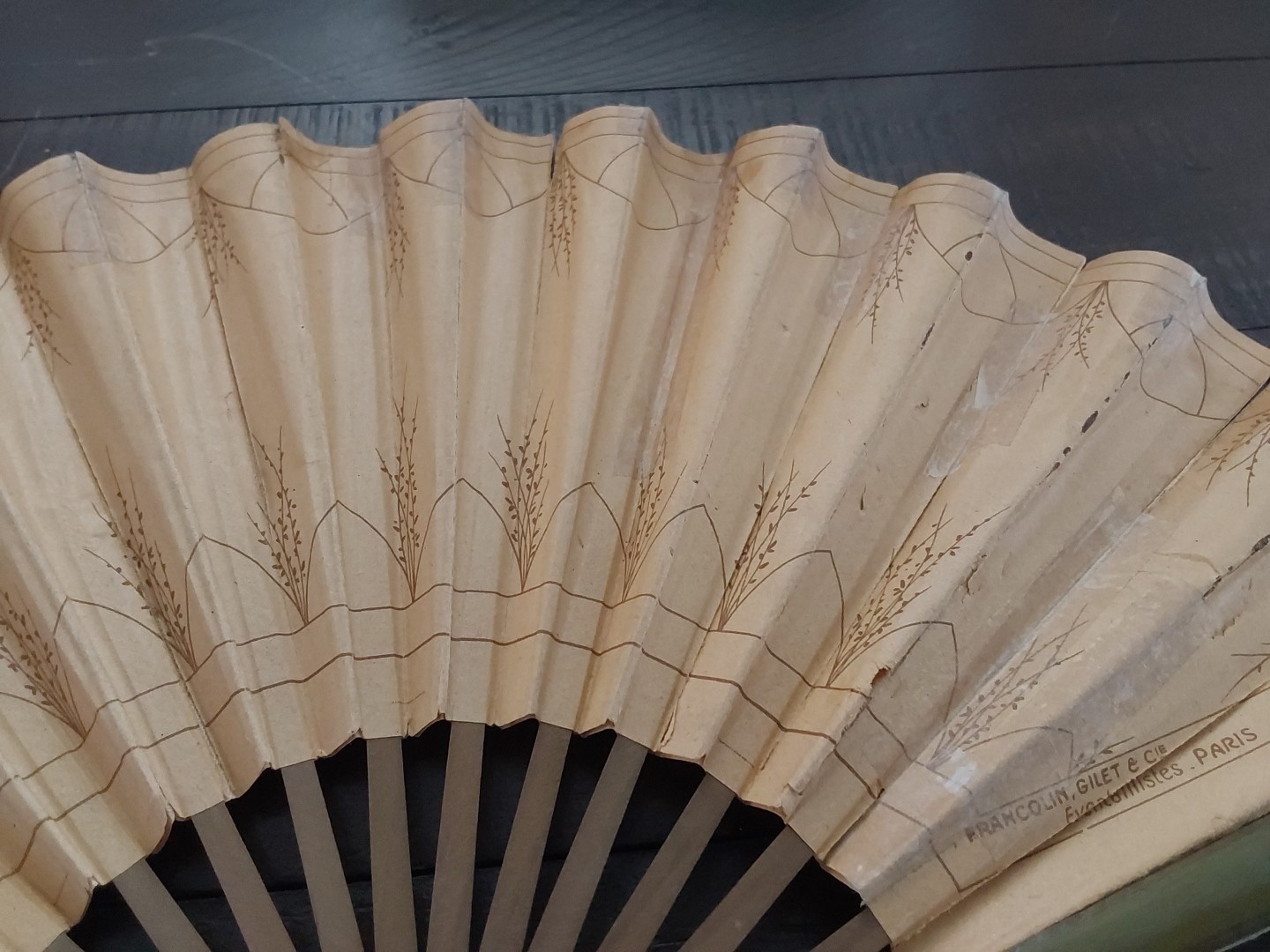 Grand Hotel Paris France 1890s Folding Hand Fan