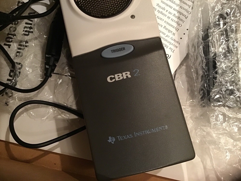 Texas Instruments CBR 2 Sonic Motion Detector In Box With Cable & Instructions