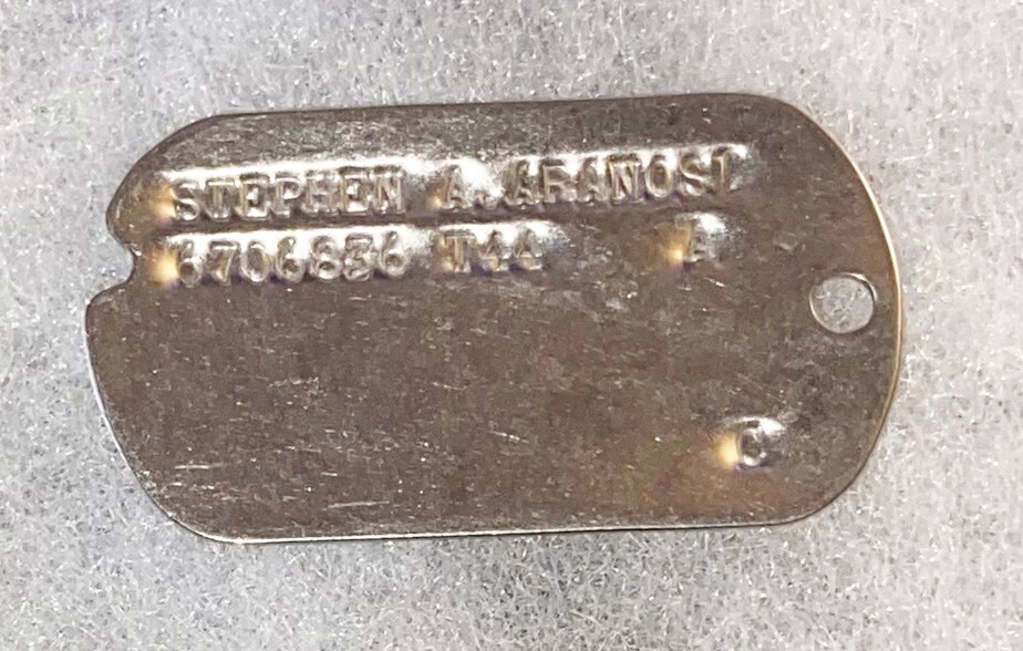 WWII Single Stephan Aranosi T-44 Dog Tag