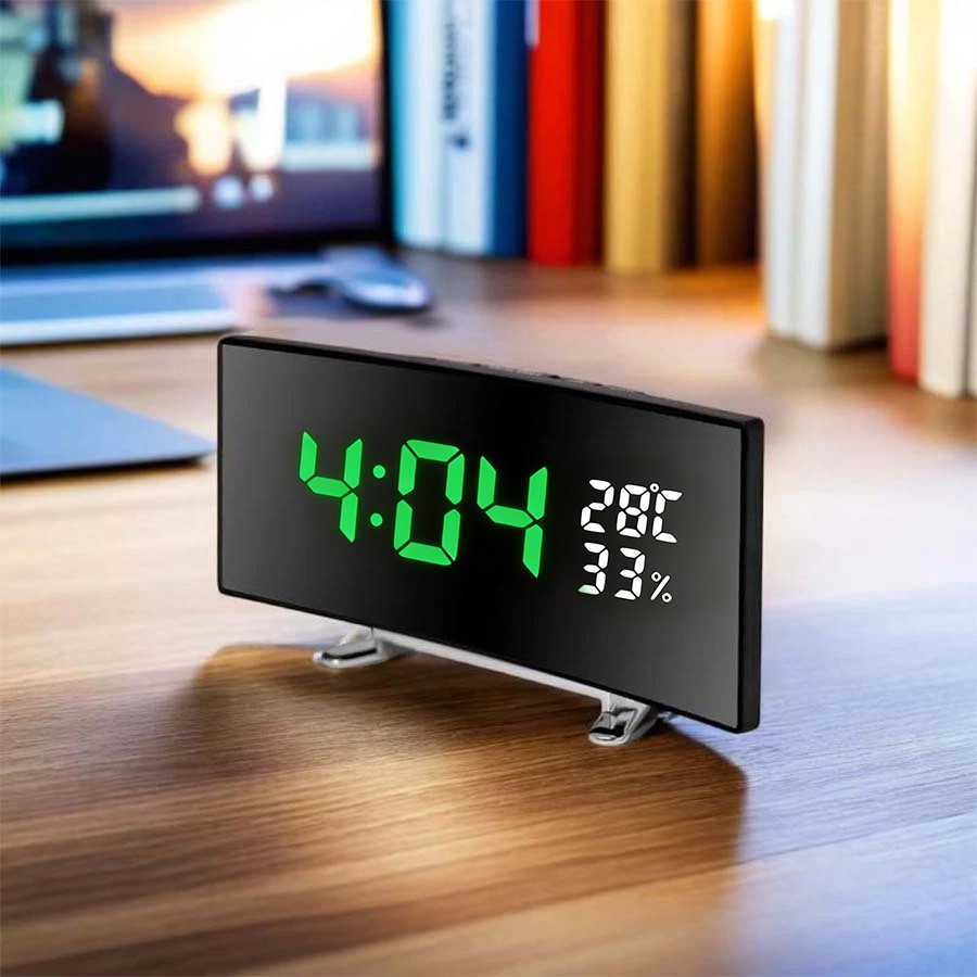 LED Digital Large Display Wall Desk Alarm Clock With Calendar Temperature Date