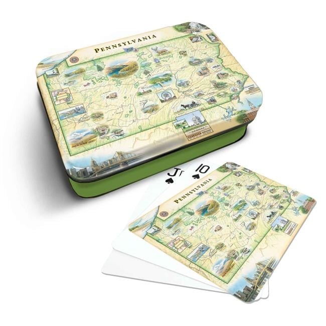 Xplorer Maps PLCD PA Pennsylvania State Map Playing Cards