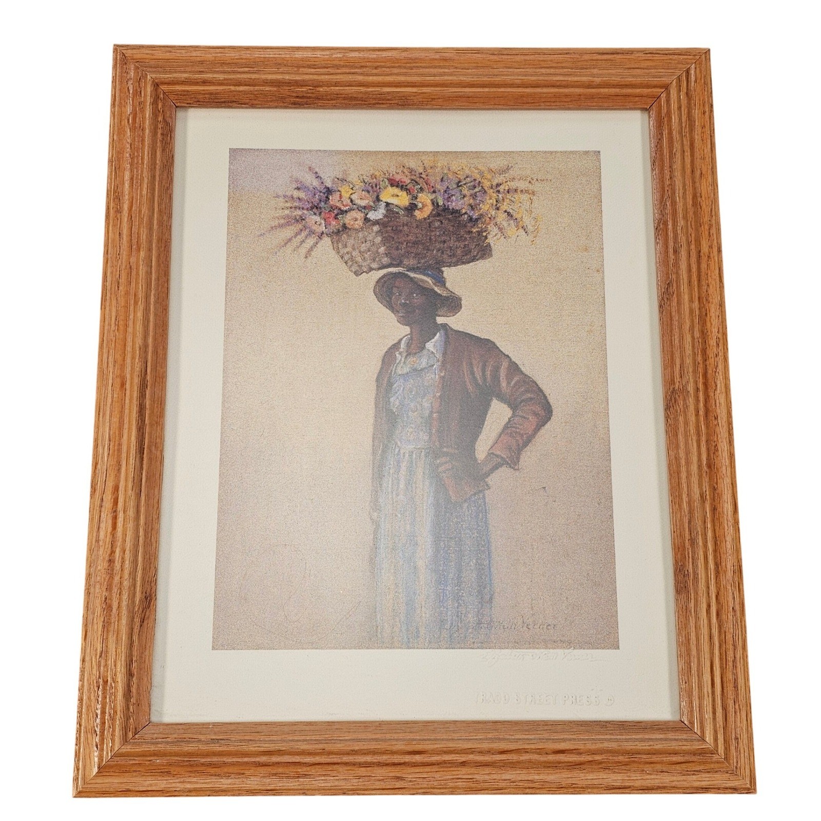 Elizabeth O'Neill Verner Flower Lady Vintage Embossed Print Tradd Street Press