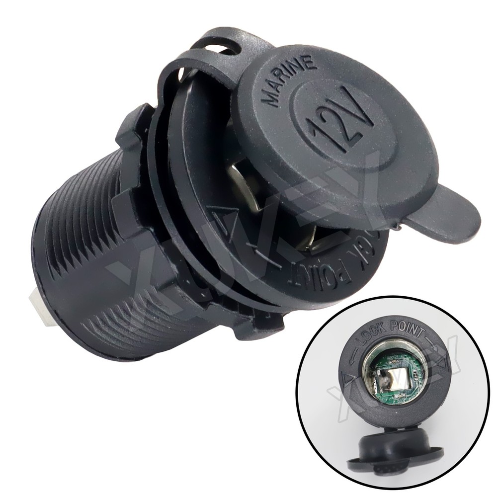 2pack Car Cigarette Lighter Socket Motor Boat Splitter Power Adapter Plug 12V