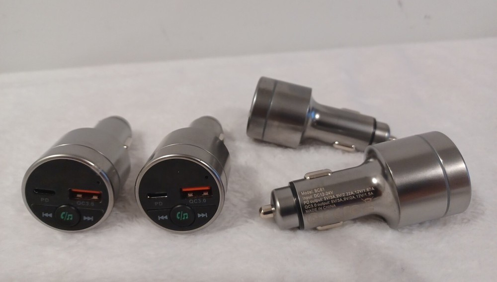 FM Transmitter for Car Bluetooth 5.3 [All-Metal] PD 30W & QC3.0 18W Fast Car 4pk