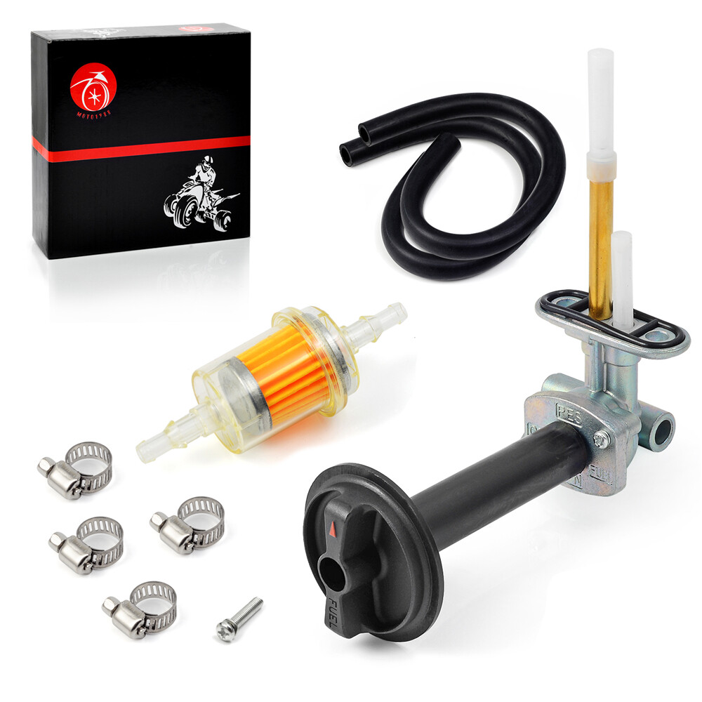 Fuel Valve Petcock & Lever Screw For Kawasaki Prairie 400 KVF400 1999-2002