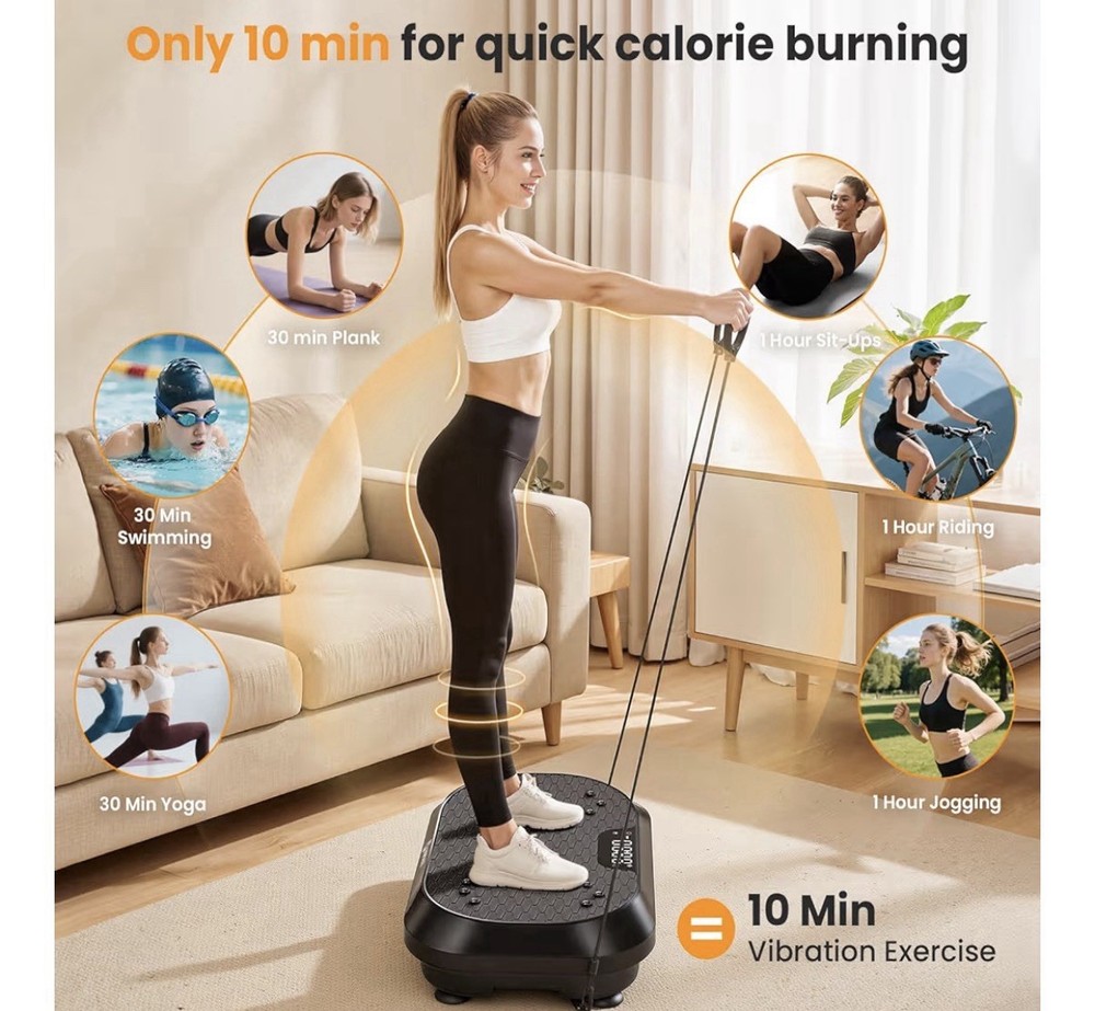 Vibration Plate Exercise Machine, Vibrating plate for lymphatic drainage Weig...
