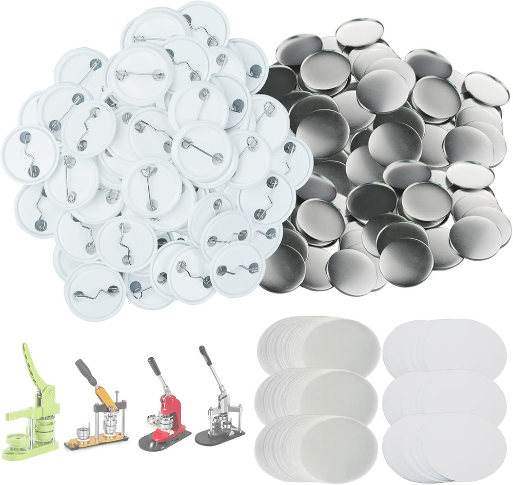 300 Sets 32Mm/1.25 Inch Button Supplies Button Parts for Buttons Maker Machine