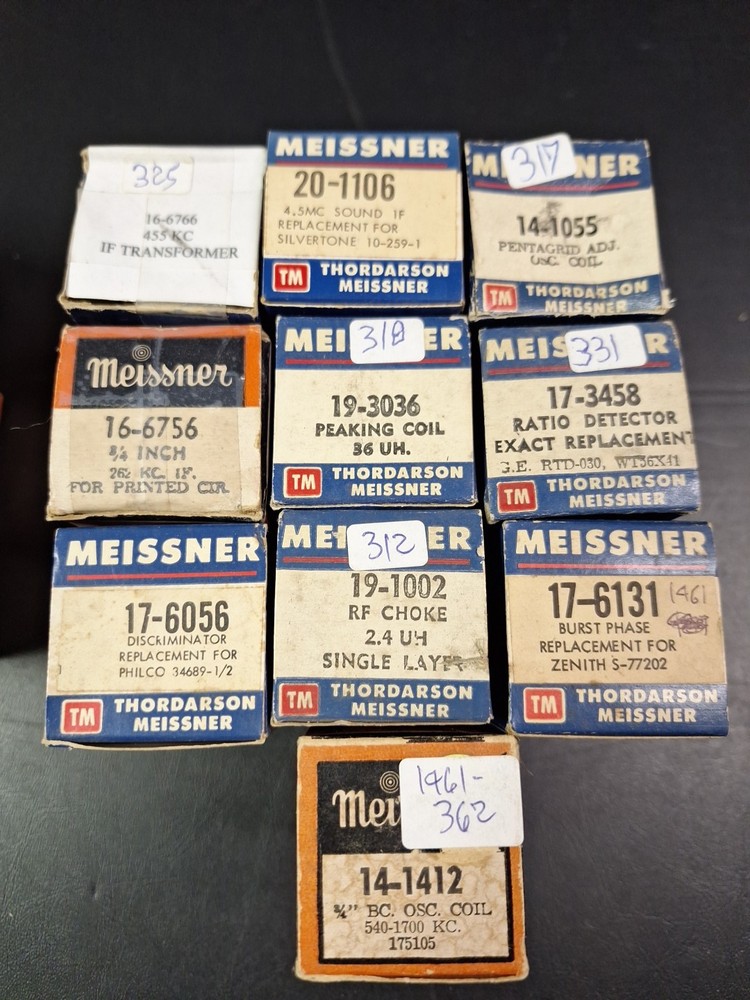 NOS Meissner IF transformer Choke Oscillator 10pc
