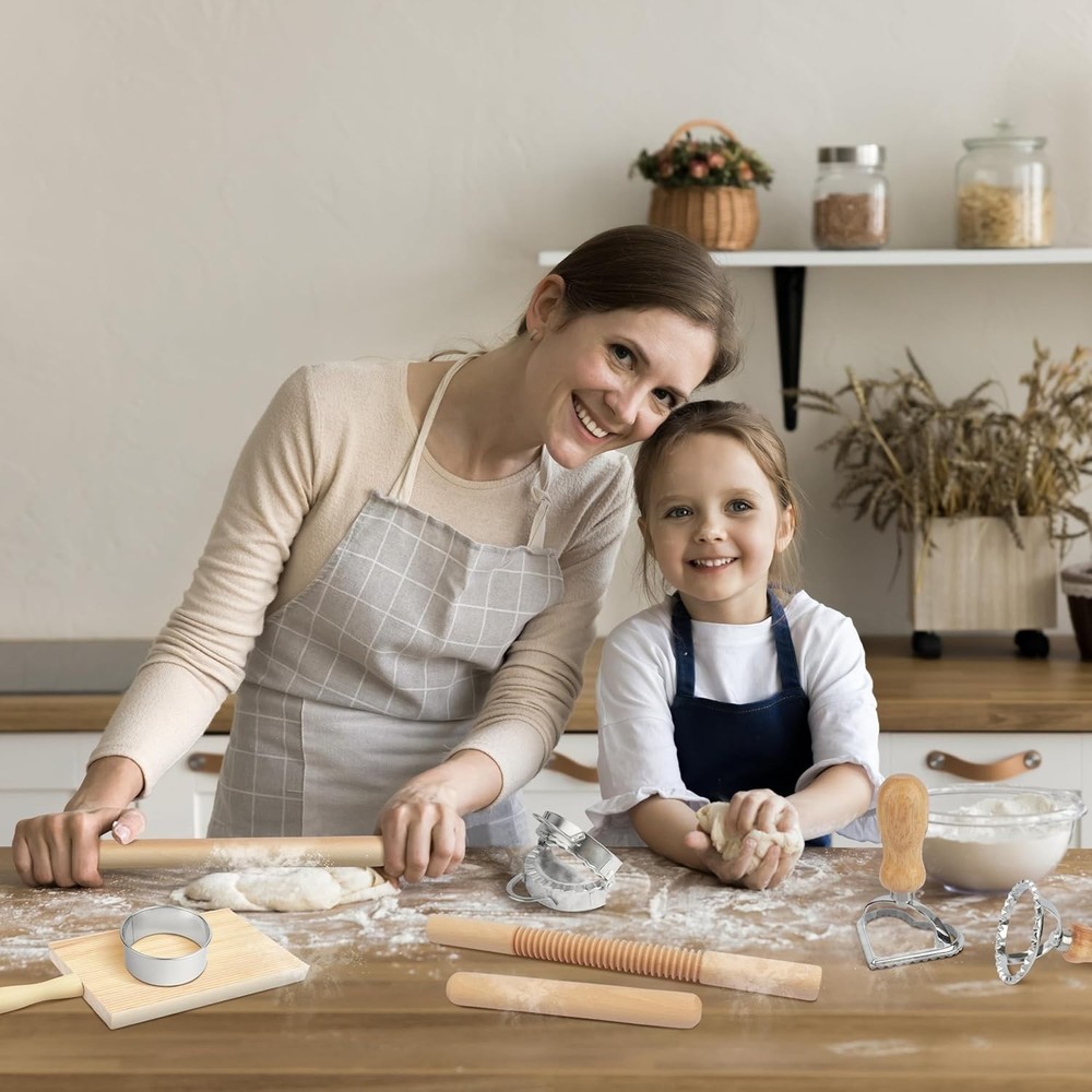 Complete Pasta Tool Set: Ravioli Maker, Gnocchi Board & Drying Rack Included
