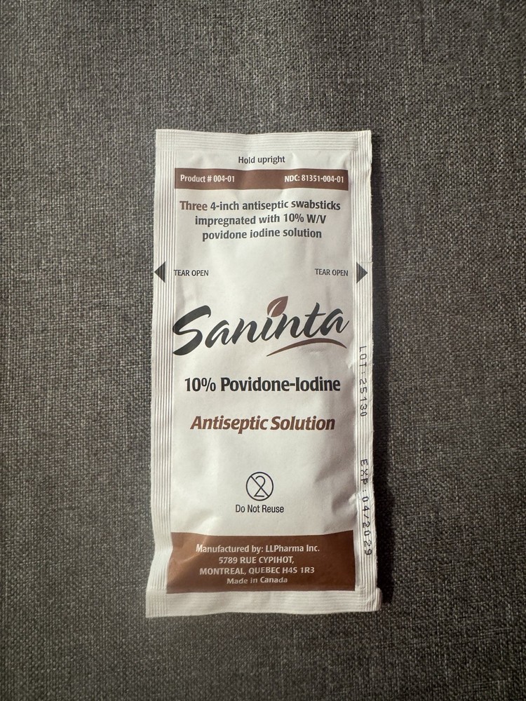 10 Pack Iodine Swabsticks 3 Per Pack