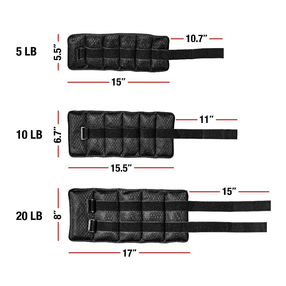 Adjustable Wrist Weights Ankle Weights Set 2.5 lbs Each Pair 6 Removable Weights
