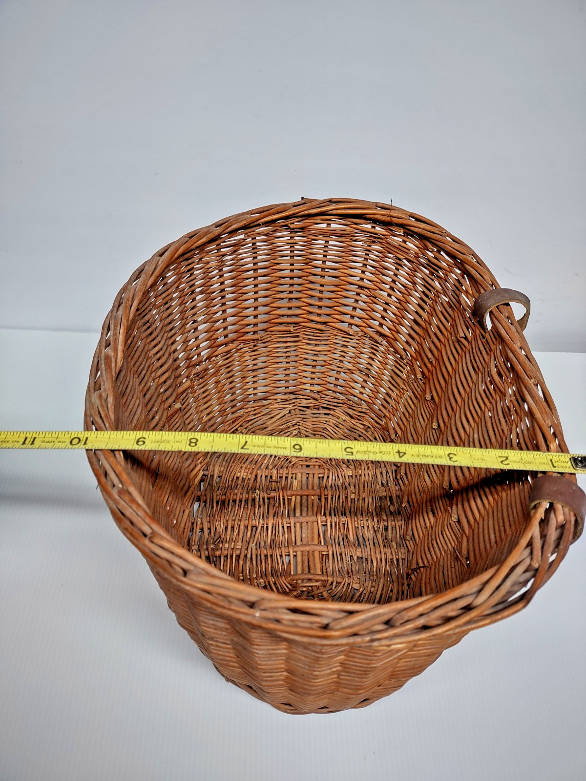 VTG Handmade Wicker Storage Container Front Handlebar Bicycle basket