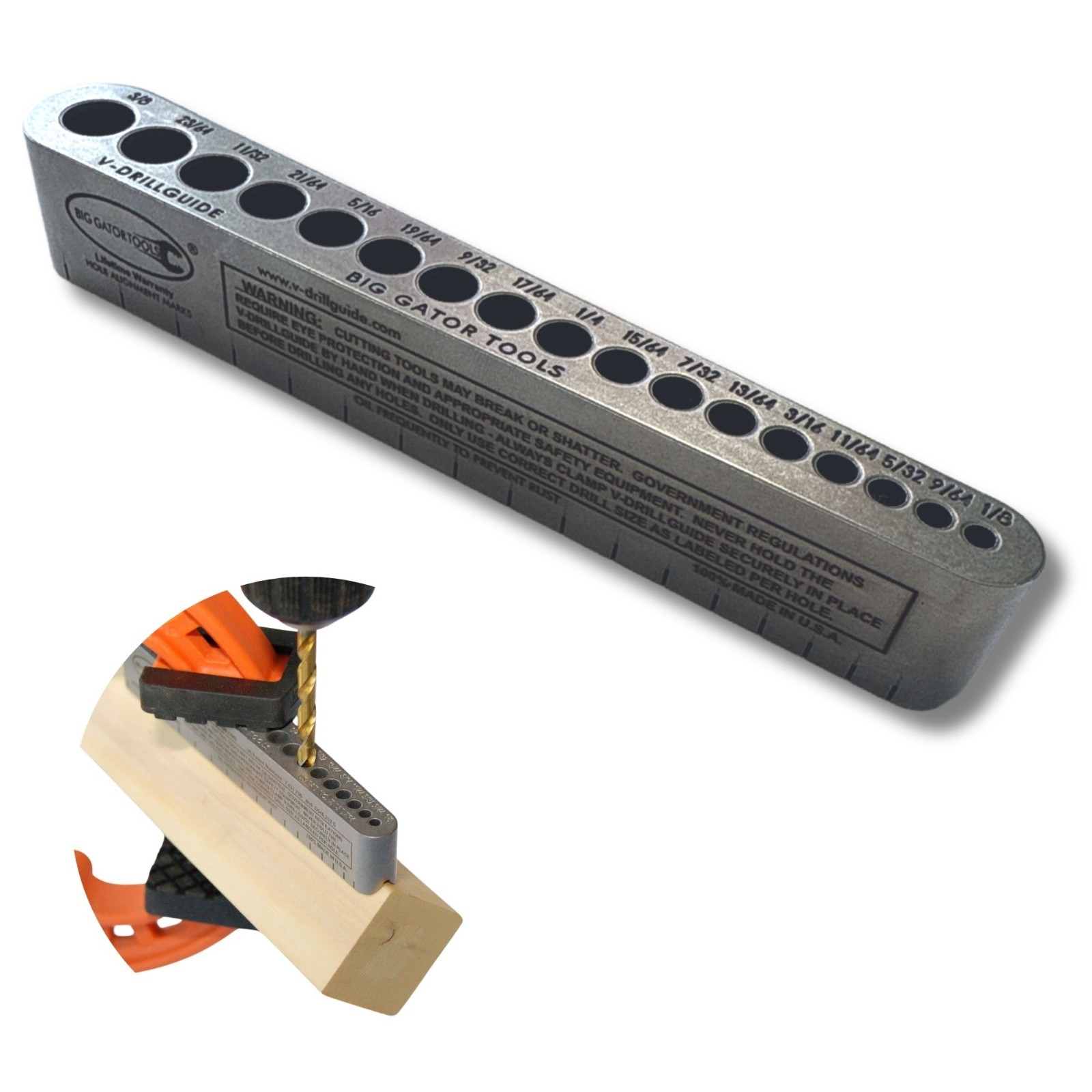 Drill Block - 17 holes - comparable to a portable drill press - drill anywhere!