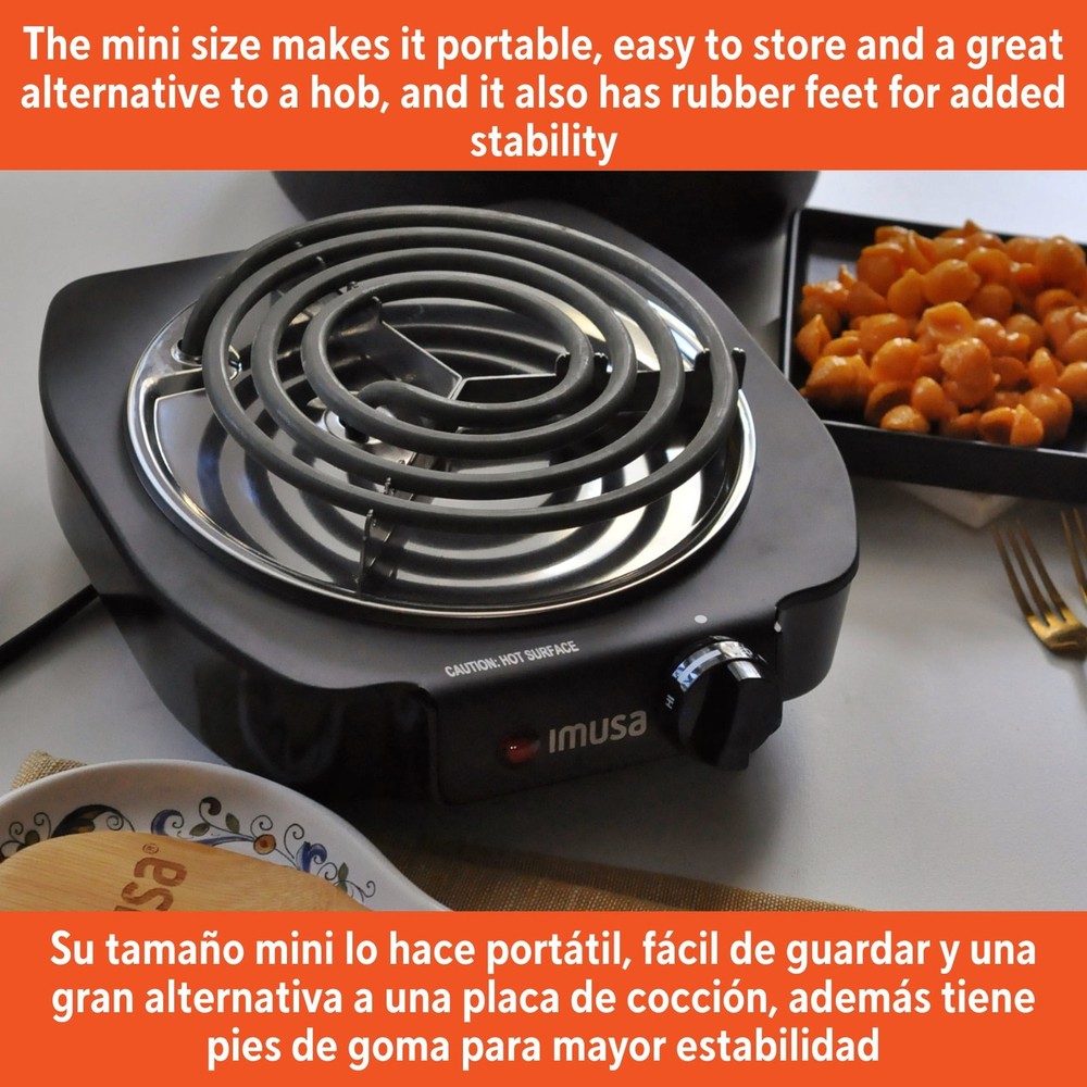 IMUSA Single Electric Burner, Black