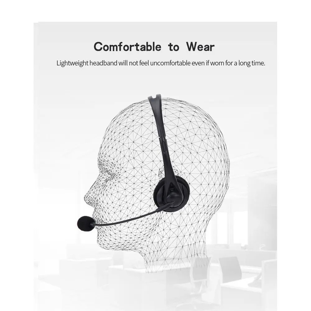 3.5mm Headset Headphone With Microphone Noise Cancelling For PC Computer Call