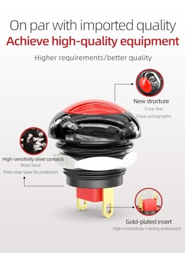 5pcs 12mm Momentary Push Button Switch Mini Round Switch IP68 Waterproof Green