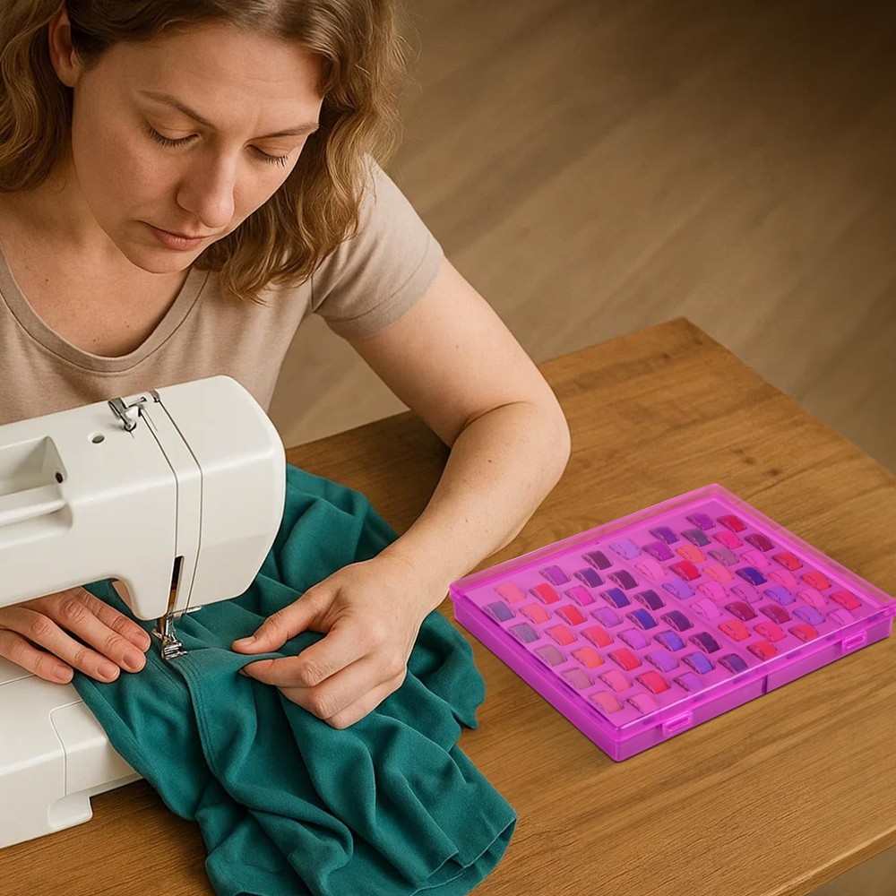 Bobbin Holder Case - 66 Pcs Bobbins Thread Storage Organizer Compatible with ...