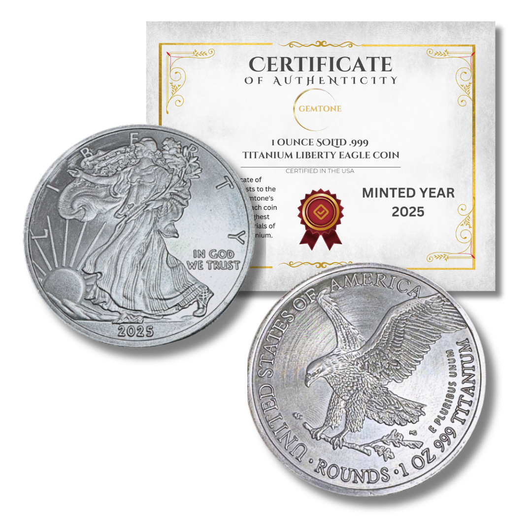 2025 American Eagle Liberty Walking Coin TROY OUNCE OZ .999 Pure TITANIUM Round