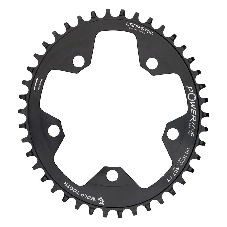Wolf Tooth Components Elliptical Chainring Flat Top 110BCD 42T