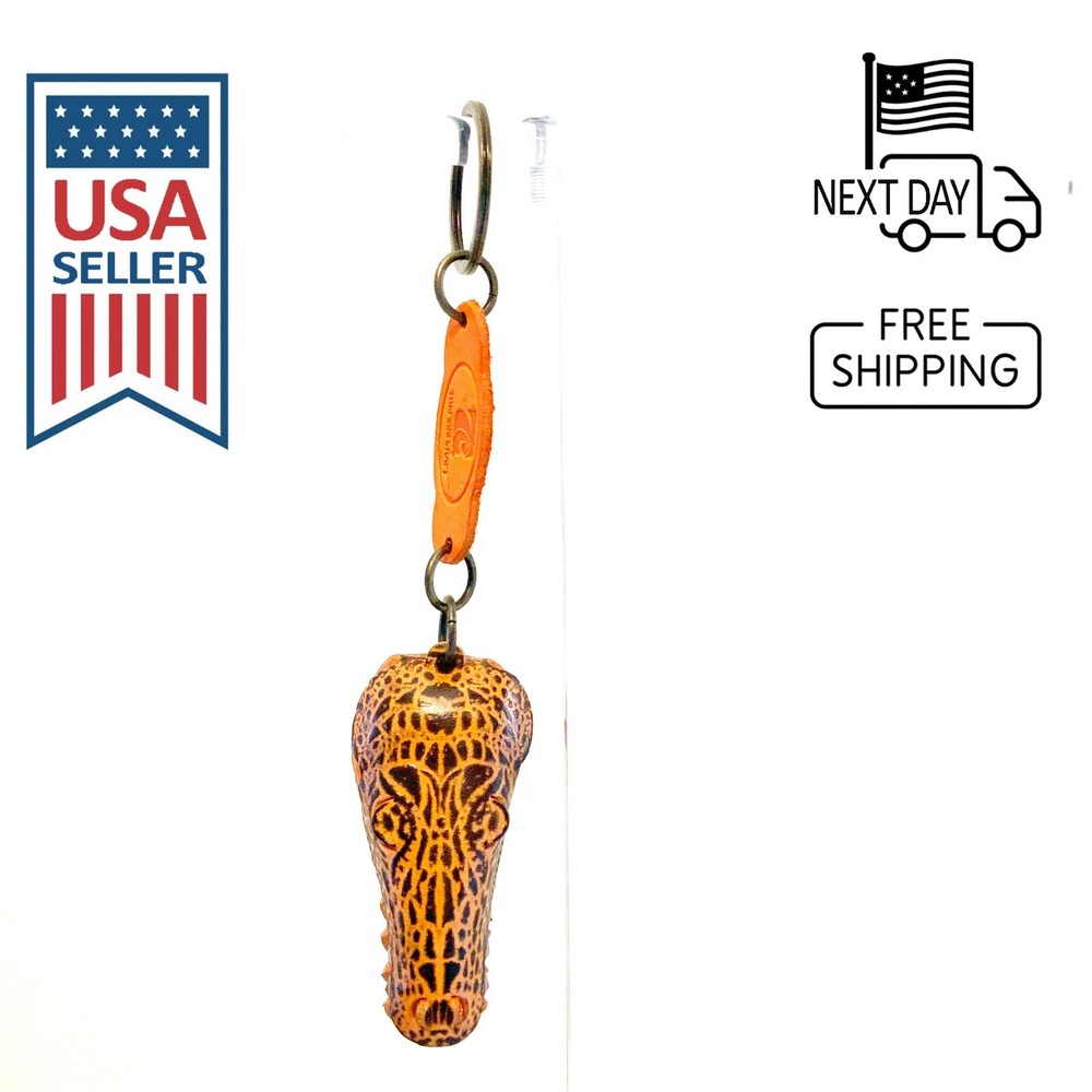 Crocodile Handmade Leather Keyring