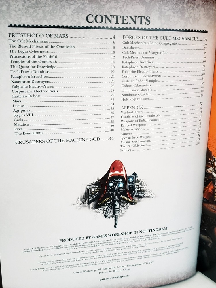 Games Workshop Warhammer 40,000 Codex Adeptus Mechanicus