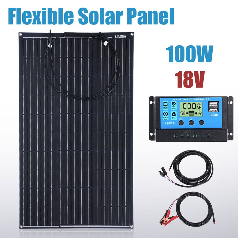 100W Solar Panel Kit Monocrystalline Solar Panel With 30A Controller
