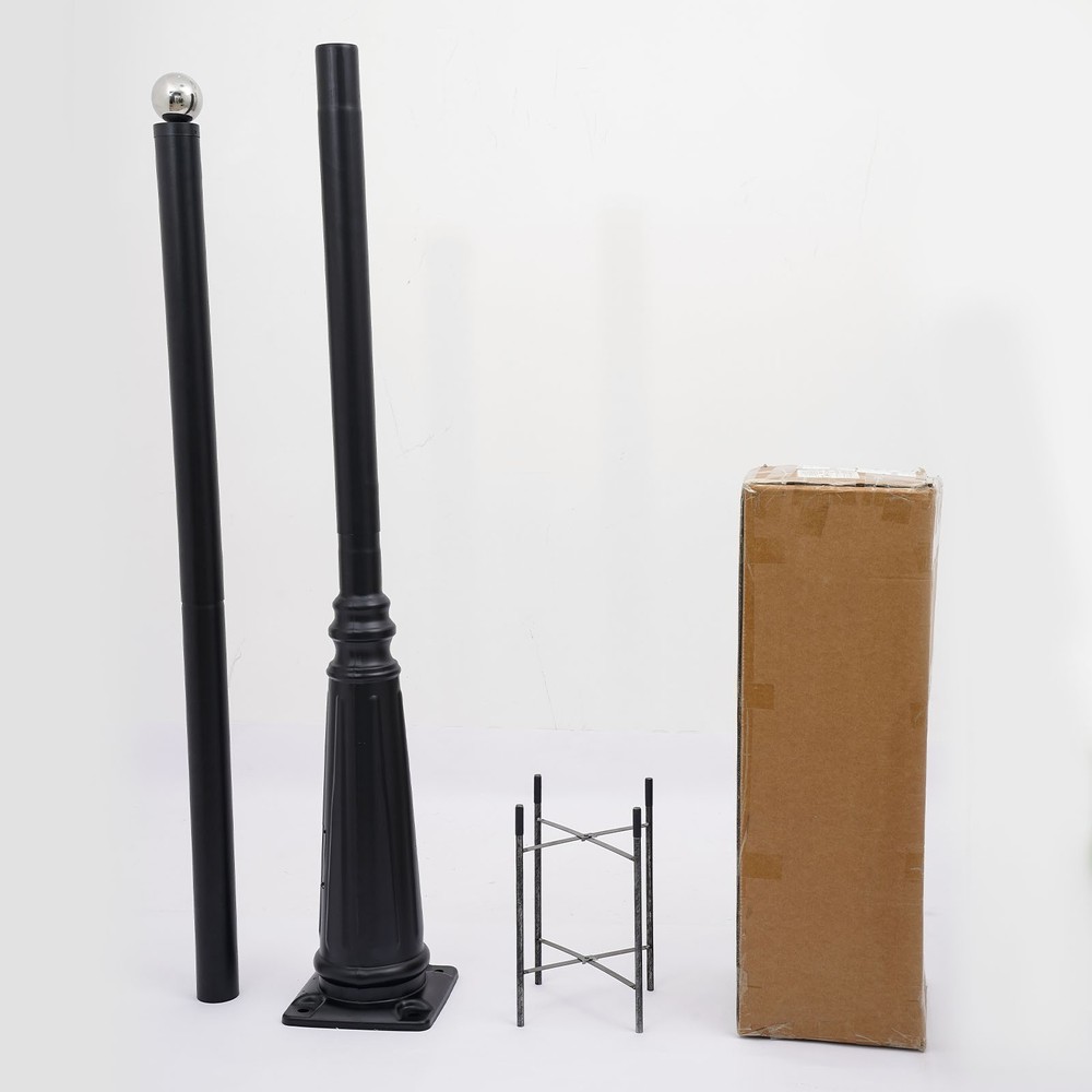 3.1m European Light Post,Split-Type Light Post,Floorstanding Outdoor Light Post