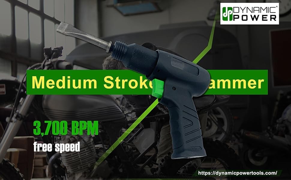 Air Hammer Kit + 3-Chisels, 3700 BPM