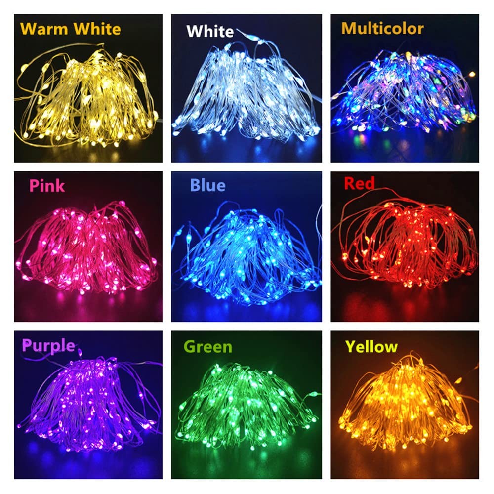 Copper Wire String Lights USB Powered LED Fairy Lights 8 Modes with Timer Rem...