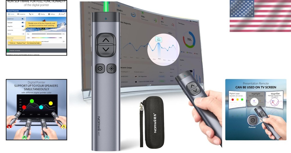 Bluetooth Wireless Presenter for PowerPoint Presentations