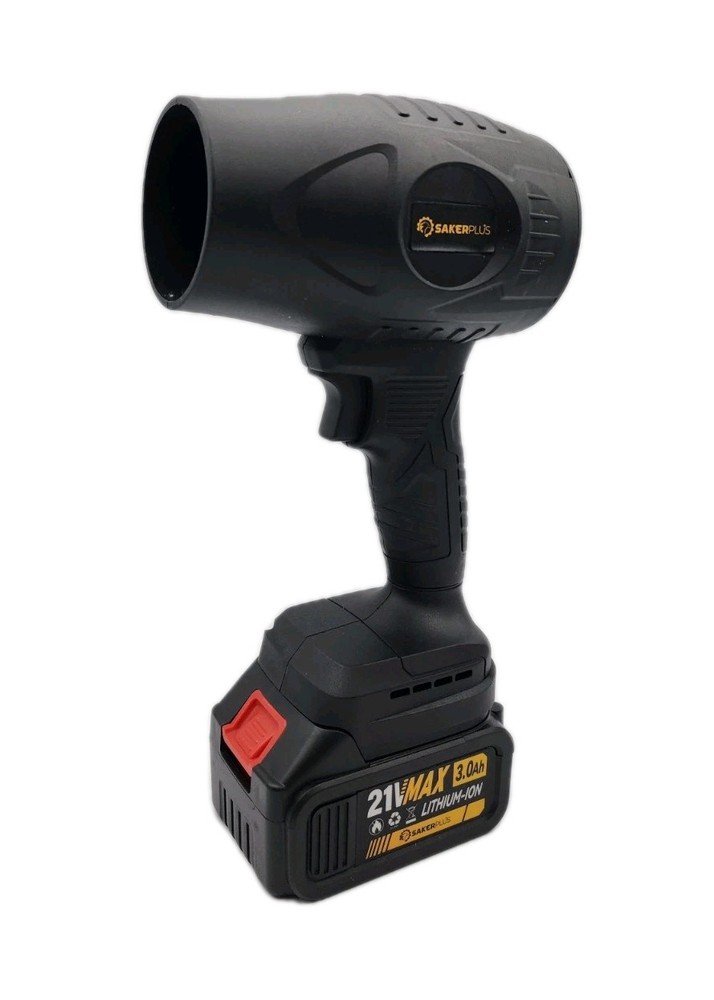 Sakerplus Black Portable 21V Max Compressed Air Duster with Adjustable Speed