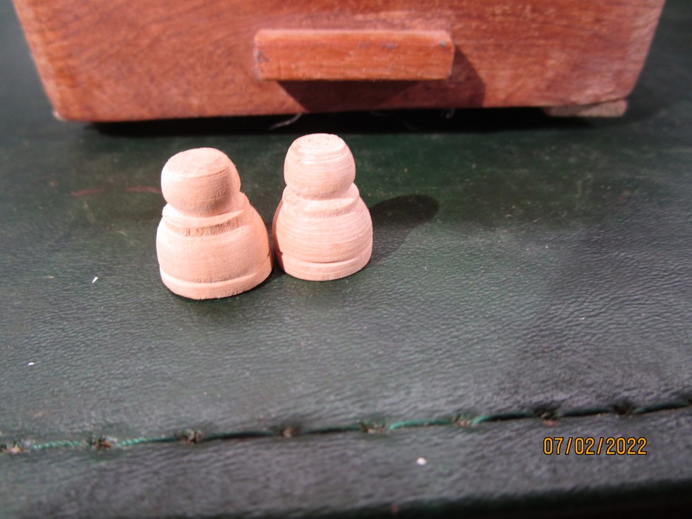 Small Handmade Chess Set Measures 8 1/2" x 5" Missing Pieces