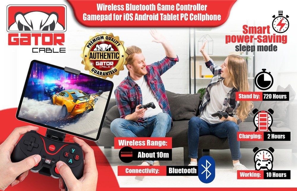 Wireless Game Controller Bluetooth 5.0 Gamepad For Android iOS iPhone Tablet PC