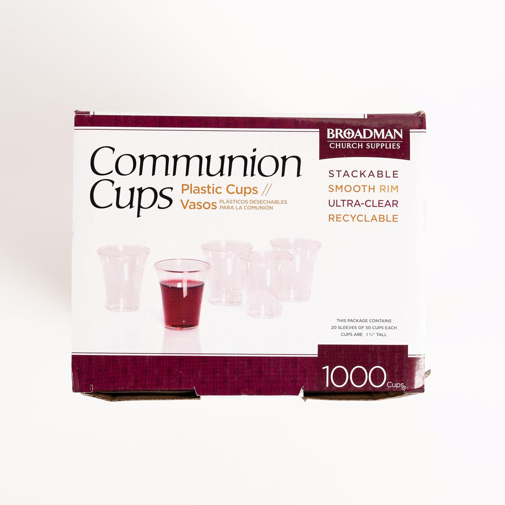 Plastic, Disposable, Recyclable Communion Cups, 6000 Count