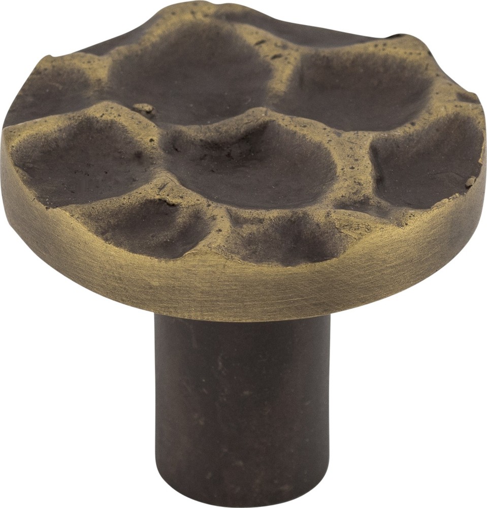 Top Knobs TK296BA Cobblestone Round Knob 1 3/8" Brass Antique