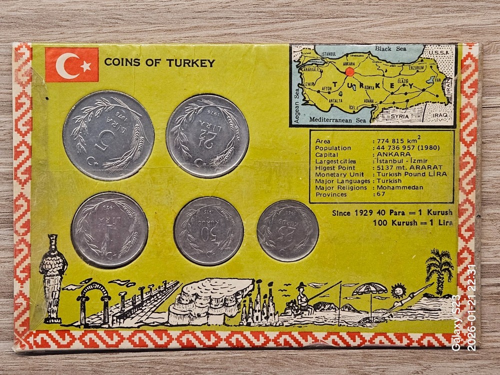Turkey souvenir coin set