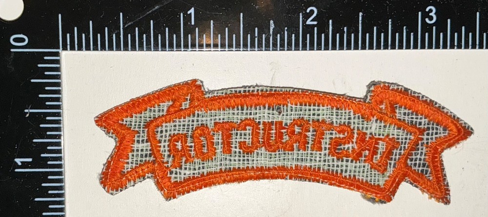 Cold War US Army Instructor Scroll Tab Arc Patch