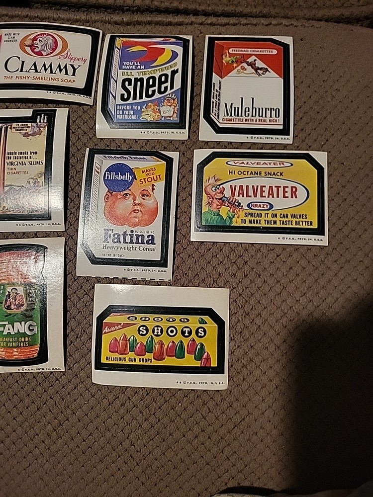 16 1973 Wacky Packages Stickers